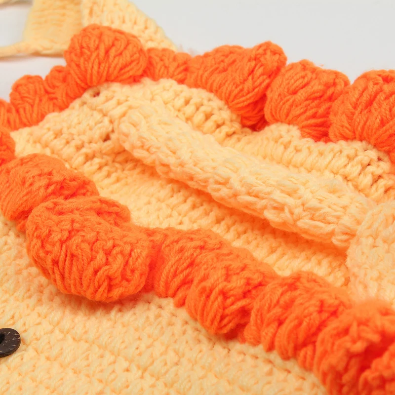 Fashion Handmade Infant Lovely Hand-knit Wool Newborn Wild Child Photography Clothing Props Crochet Baby One Hundred Days | Детская