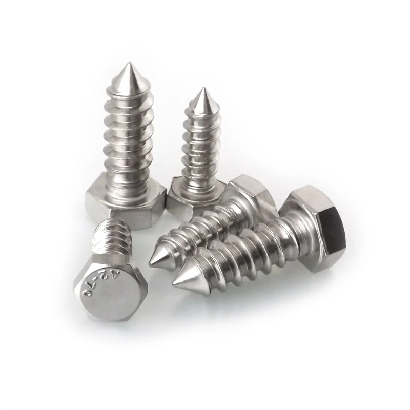 

2pcs M8 stainless steel hexagonal screws self-tapping bolt quality household screw bolts 55mm-100mm length