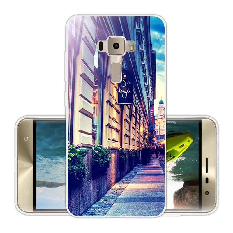 for Asus Zenfone 3 ZE520KL Back Cover Clear Soft TPU Silicon Capa DIY Brick Road Phone Cases Shell |