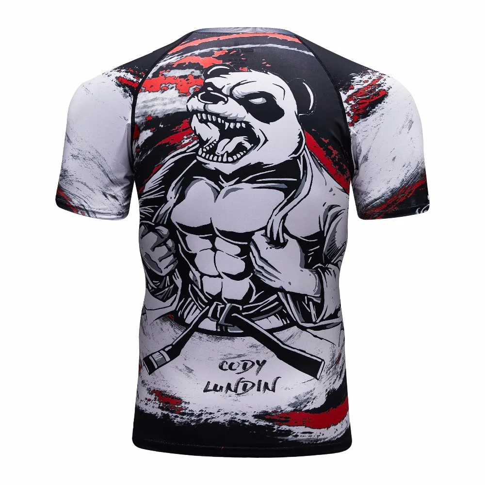 Мужская быстросохнущая футболка Gorilla с коротким рукавом майка MMA одежда для