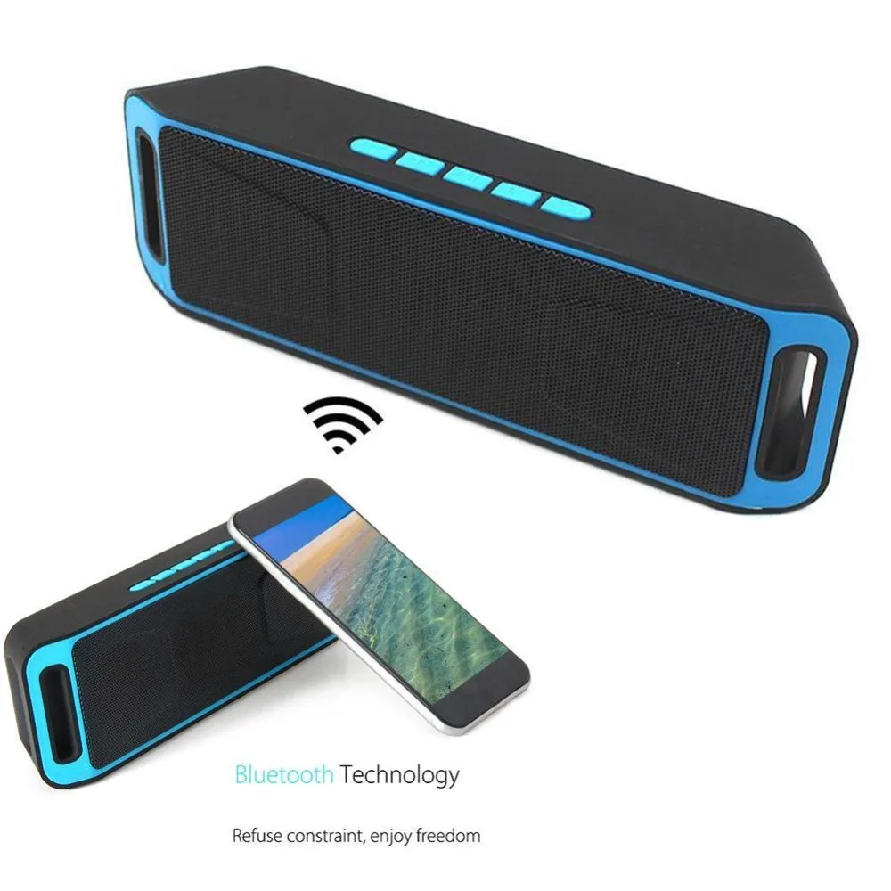 CUJMH Bluetooth Беспроводной Динамик Спорт Портативный открытый USB SD FM Радио Стерео 3D
