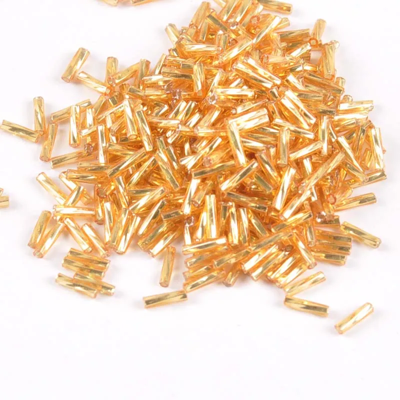 Gold 2x6 мм 250 шт серебро/золото/черный чешский бисер спиральные трубки бусины Сделай Сам ручной работы ювелирные изделия фурнитура BL011 - Цвет: Gold