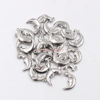 20pcslot wholesale stainless steel moon smiles charms pendant fashion jewelry making finding diy in bulk 918mm