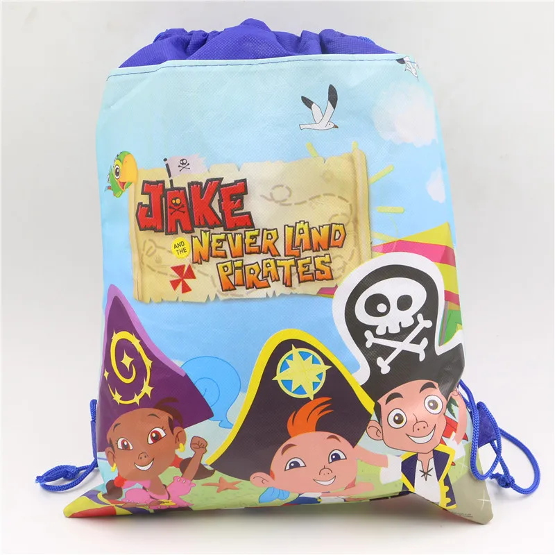 jake and the never land pirates non-woven fabrics backpacks party decorations drawstring bag birthday christmas gift supplies | Дом и сад