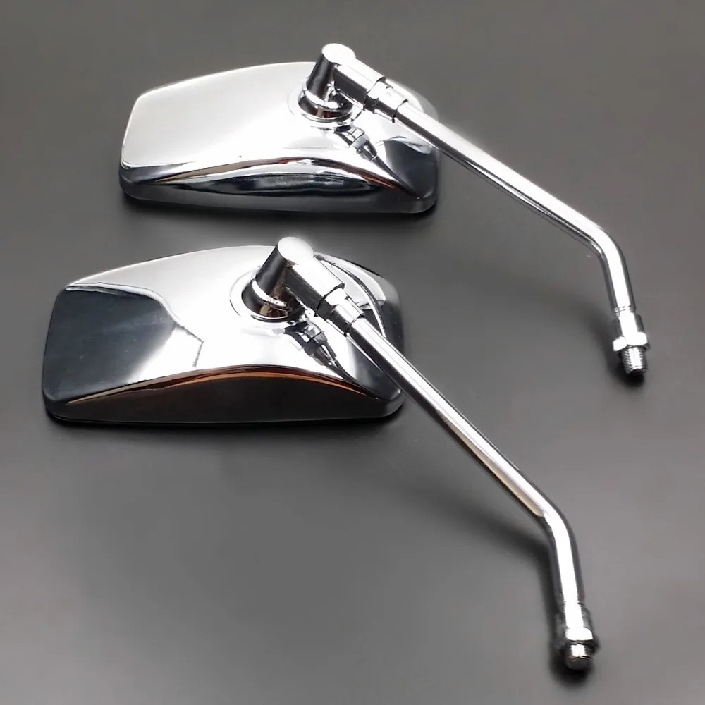 Прямоугольное боковое зеркало для мотоцикла Honda Kawasaki Suzuki 10 мм|mirror metal frame|mirror