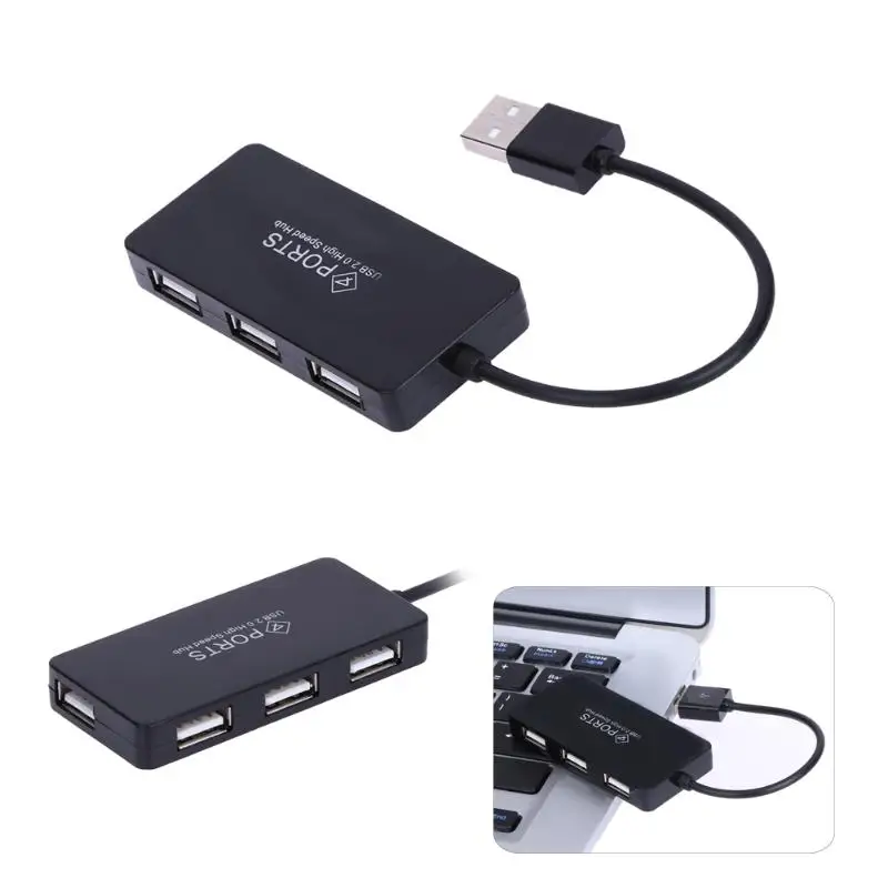 4 порта usb-хаб высокоскоростной USB 2,0 концентратор Мульти usb разветвитель расширение мини-концентратор для ПК ноутбука Sup порты Windows8 Windows7 продвижение