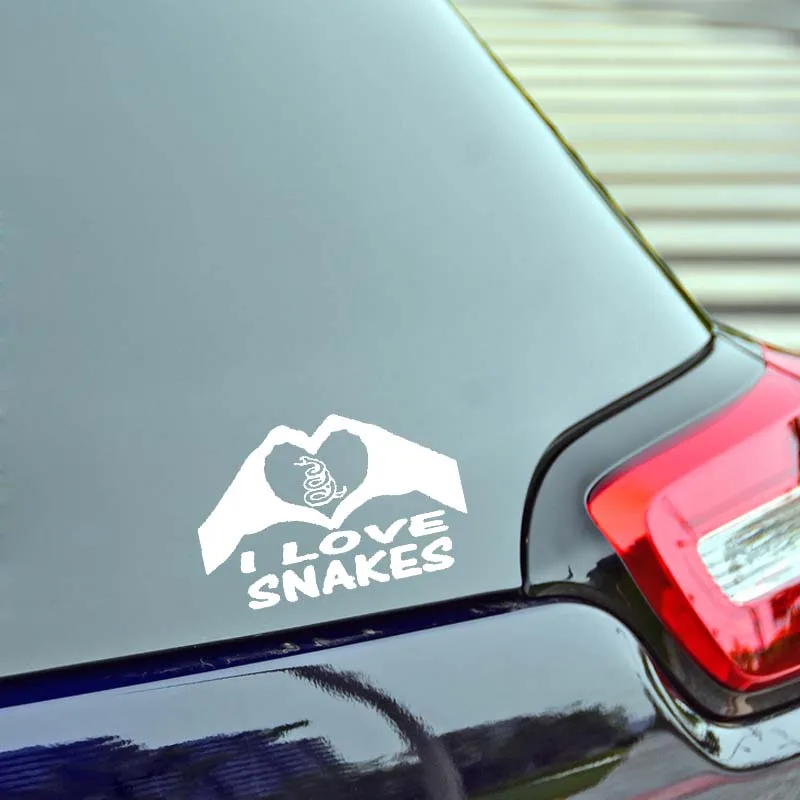 YJZT 14 6 см * 9 5 жесты I Love Snake крутая художественная виниловая наклейка Ослепительная