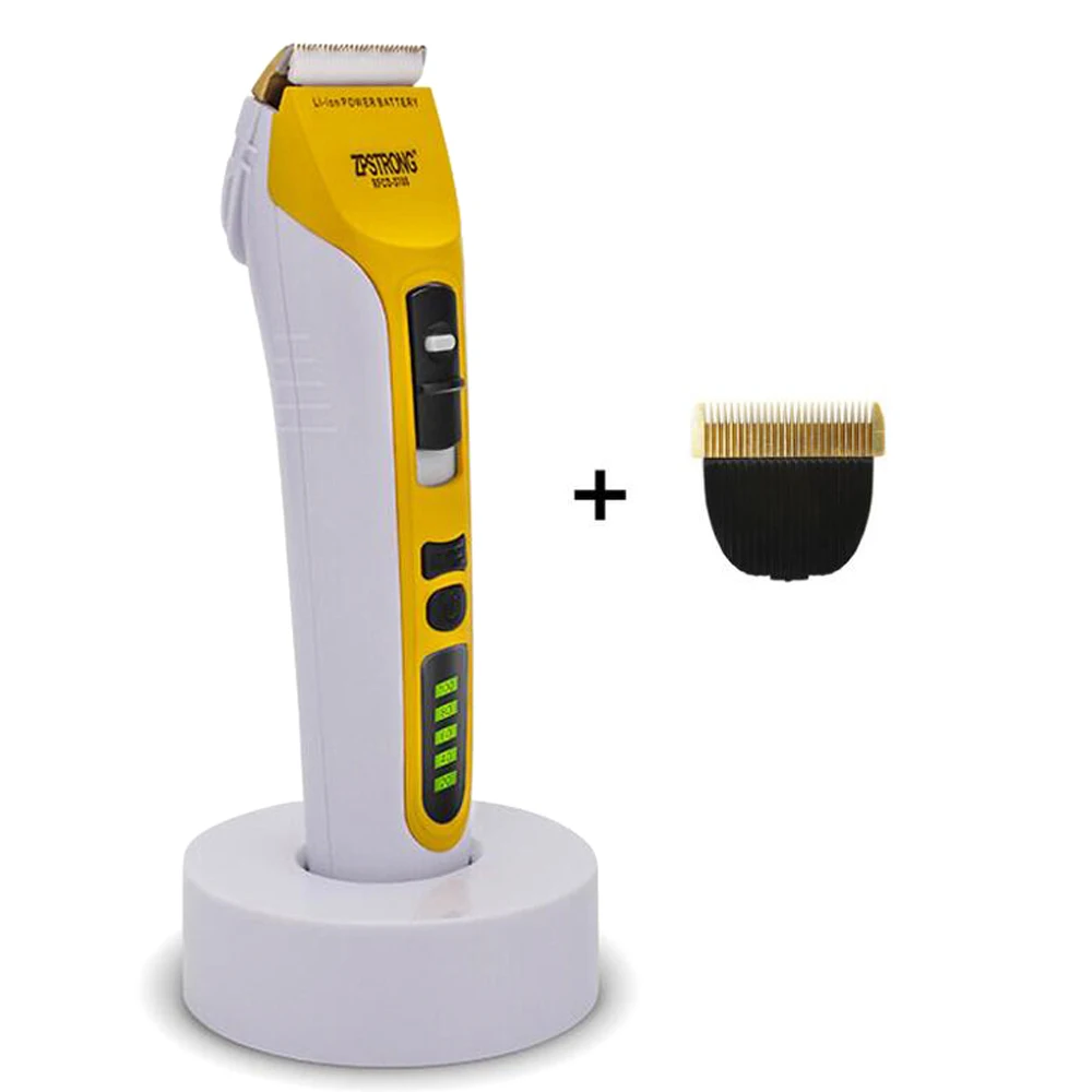 White Add 1 Blade Профессиональная электрическая машинка для стрижки волос 25 Вт перезаряжаемая машинка для стрижки волос для мужчин детский салон машинка для стрижки волос светодиодный дисплей 110-220 В - Цвет: White Add 1 Blade