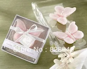 

wedding party favor candle gifts for guests --Pink butterfly candle Baby shower birthday party favors presents 60pcs/lot