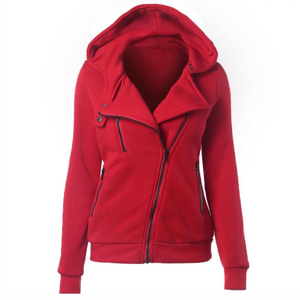 White Beautiful Women Hoodies Zipper Mantle Winter Sweatshirts for Student Zip-up Outerwear Coats Lu8 35 | Женская одежда