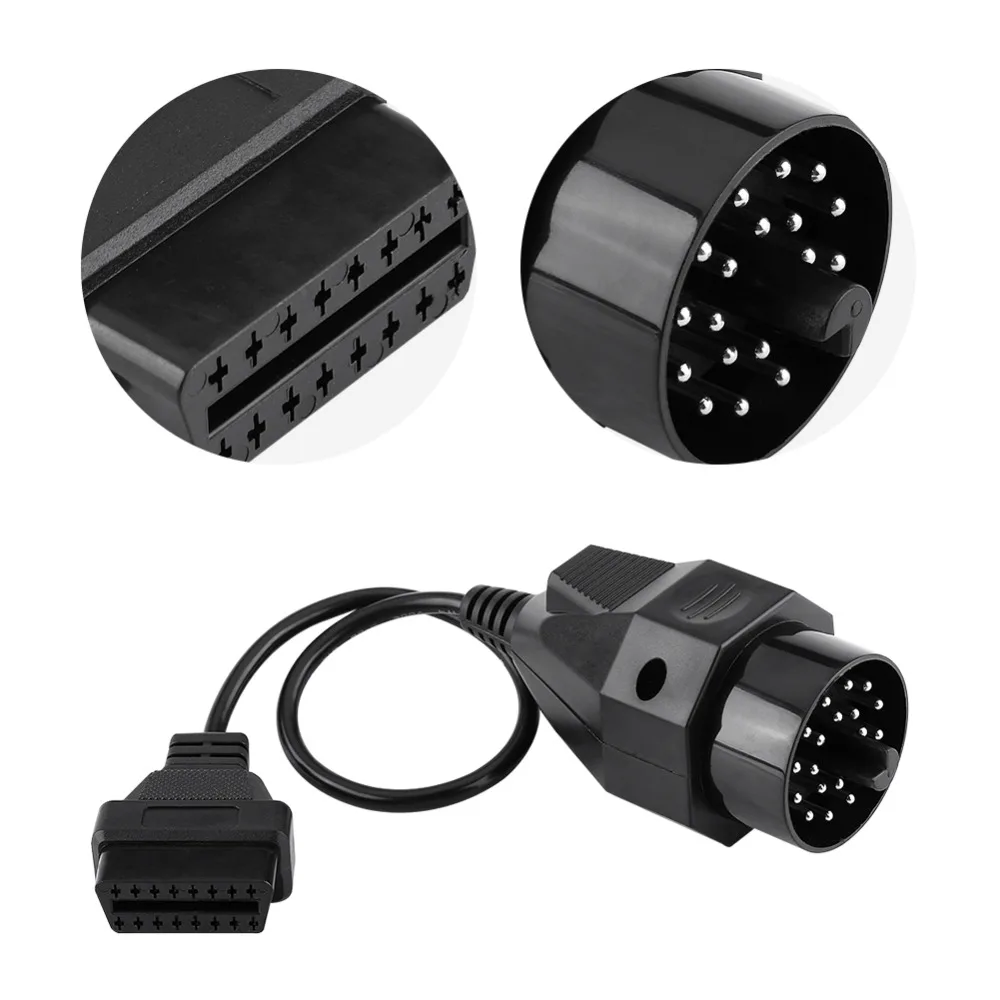 Адаптер OBD2 с 20 контактами на 16 кабель для сканера BMW E36 E38 E39 E46 E53 X5 Z3 черный