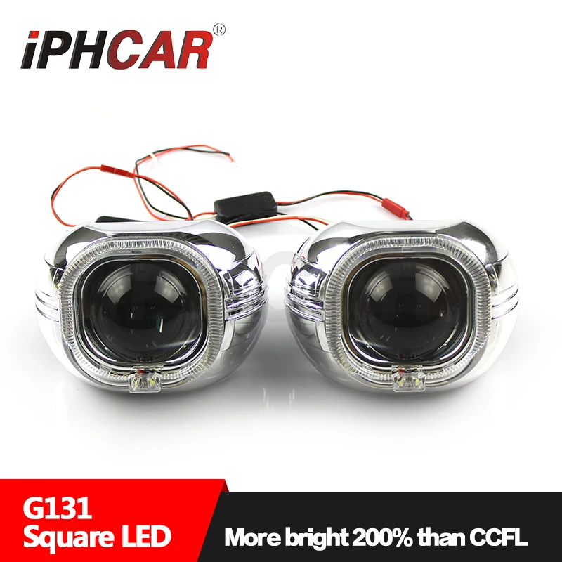 Бесплатная доставка IPHCAR LHD/RHD HL H1 3 0 белый квадратный объектив проектора с