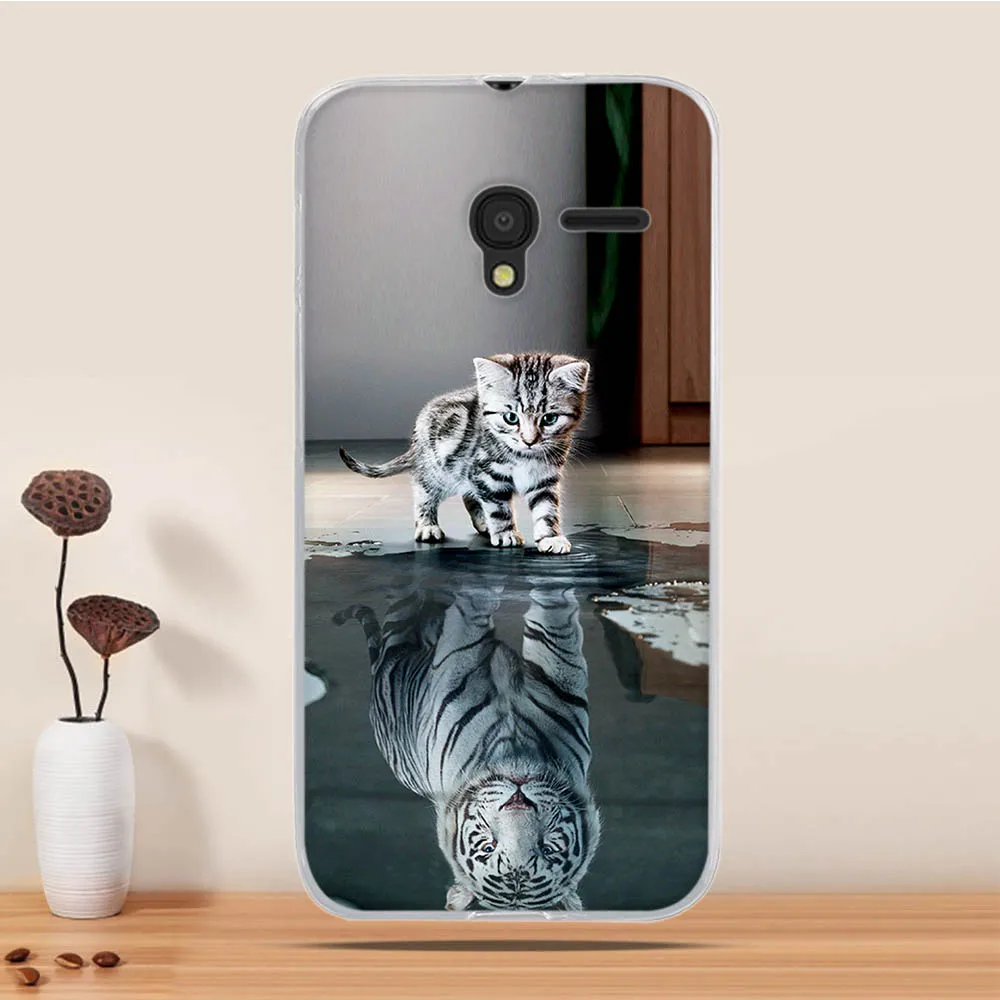 Чехол для Alcatel Pixi 3 4 5 дюйма с цветочным рисунком One Touch 5019D силиконовый чехол