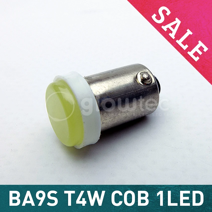 1 шт. Белая светодиодная лампа для салона автомобиля BA9S T4W COB 1 Светодиодная лампа для чтения Светодиодная лампа для стайлинга DC12V GLOWTEC