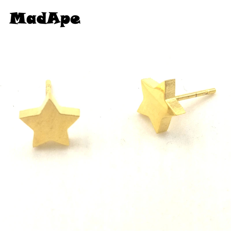 Классические серьги-гвоздики MadApe 8 мм в форме звезды модные женские серьги из