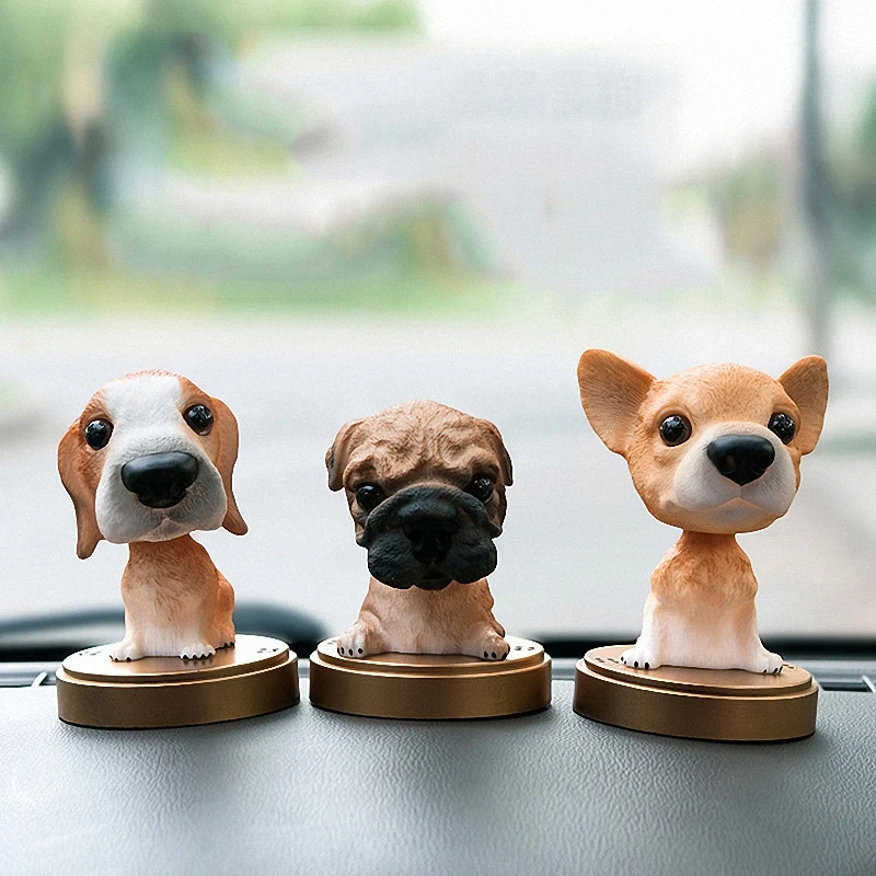 

PINNY 3 Style Creative Shake The Head Dog Resin Anime Figurine Figurines Car Perfume Base Ornaments For Home Car Accessories