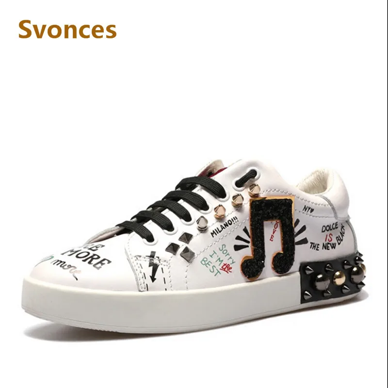 Женская повседневная обувь с заклепками и закругленным носком|women casual shoes|female