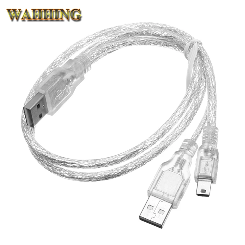 

USB male to USB Male Power Cable + Mini USB Male 5pin Host OTG Cable Data Power Splitter Cable for Mobile HDD Hard Drive HY315