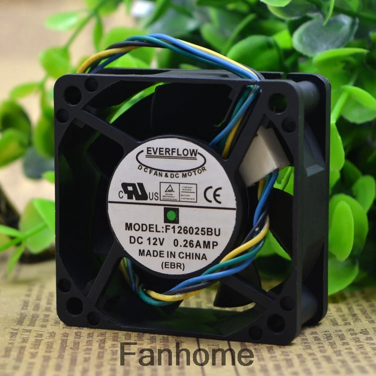 Для EVERFLOW F126025BU 6 см 6025 12 В 0.26A двойной шар 3 линии вентилятор контроля