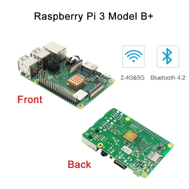 Оригинальный UK Raspberry Pi 3 Model B + плата с WiFi и Bluetooth чехол ABS адаптер питания радиатор