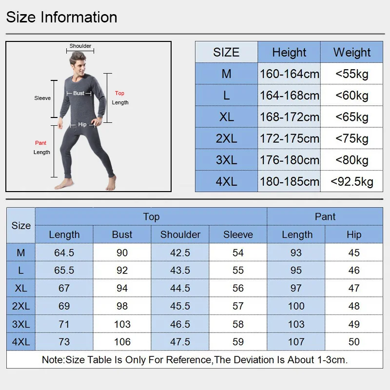 Зимние Для мужчин Кальсоны для женщин утолщаются S комплекты термобелья плюс