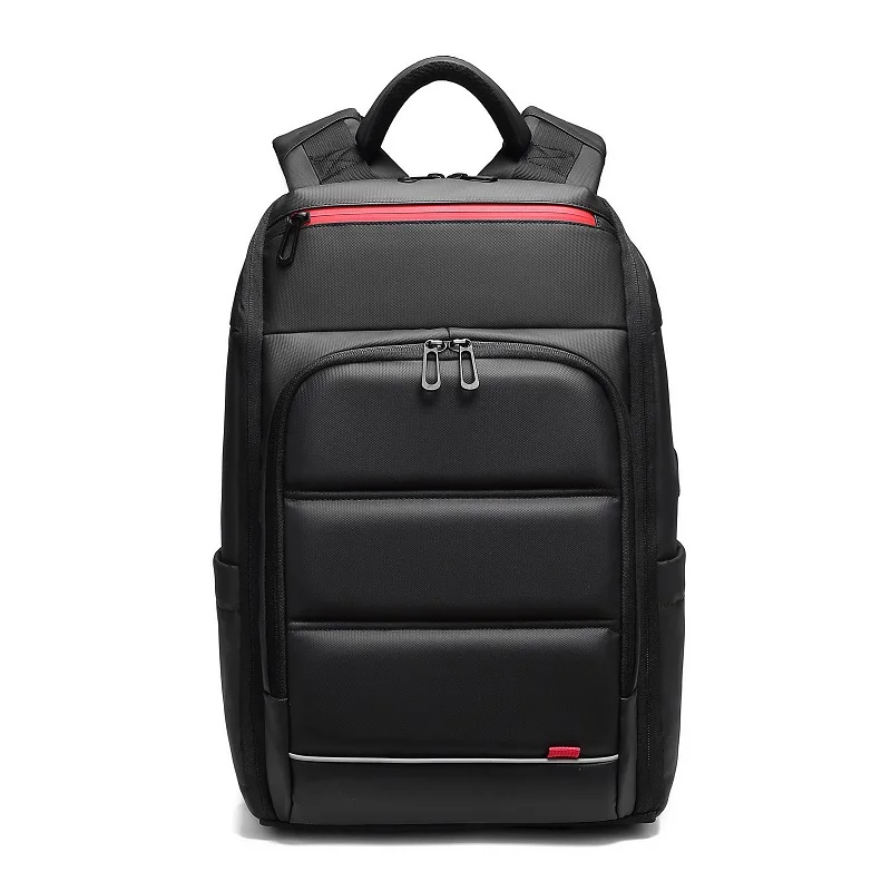 Черный 15,6 дюймовый рюкзак для ноутбука, деловая мужская сумка Mochila, рюкзак для путешествий с usb-зарядкой, водоотталкивающий функциональный рюкзак a0003 - Цвет: Черный