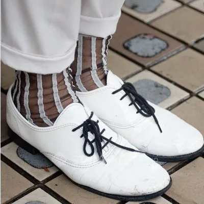 2017 весенние и летние ультратонкие дышащие носки с вертикальными полосками из