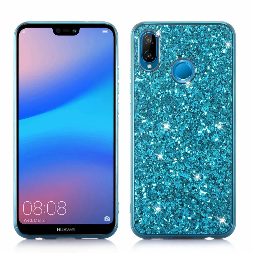 Чехол для телефона huawei P20 Lite роскошный блестящий яркий чехол на заднюю панель из