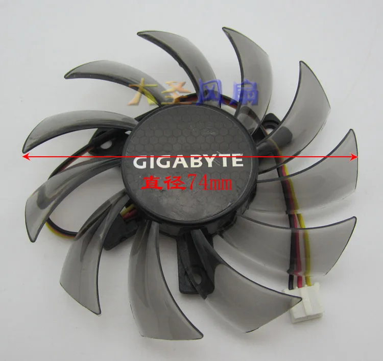 Новый оригинальный охлаждающий вентилятор для видеокарты Gigabyte PLD08010S12H 12 в 0 25 а
