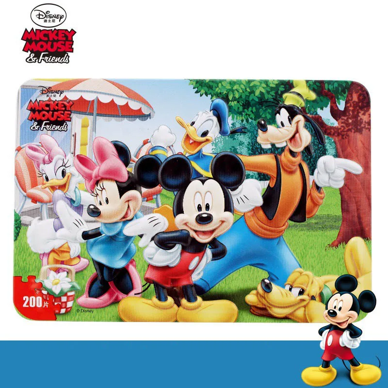 Disney Marvel, Мстители, Человек-паук, гоночная принцесса, ледяная Романтика, 200 шт., железная коробка, Детская образовательная деревянная головоломка, игрушка - Цвет: 2