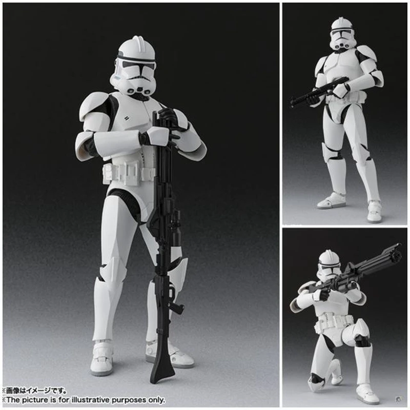 Фильм figuts Звездные войны Clone Storm Trooper Phase I II ПВХ фигурка игрушка Коллекция Модель