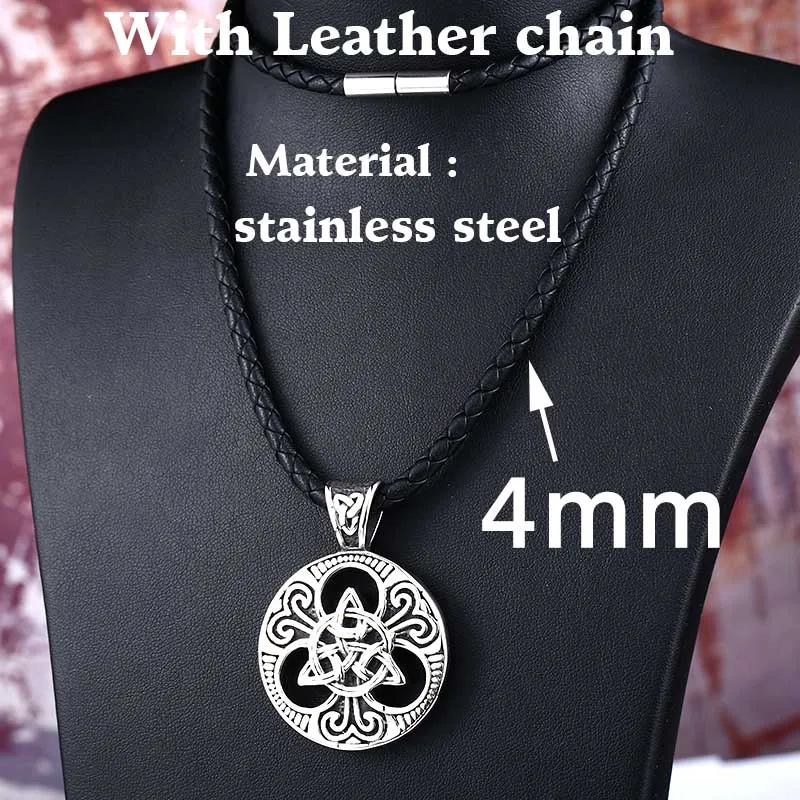 Leather rope style Байер 316L нержавеющей Викинг тройной Рог ODIN короля Асгарда норвежский викинг Тор Серебряный Бога Оловянный кулон Цепочки и ожерелья LP264 - Окраска металла: Leather rope style