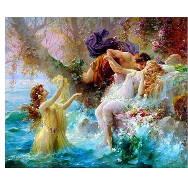 

5D DIY diamond Painting full square/ round drill embroidery"Girl and angel" picture Diamond Mosaic Cross Stitch Decor Gifts TY62
