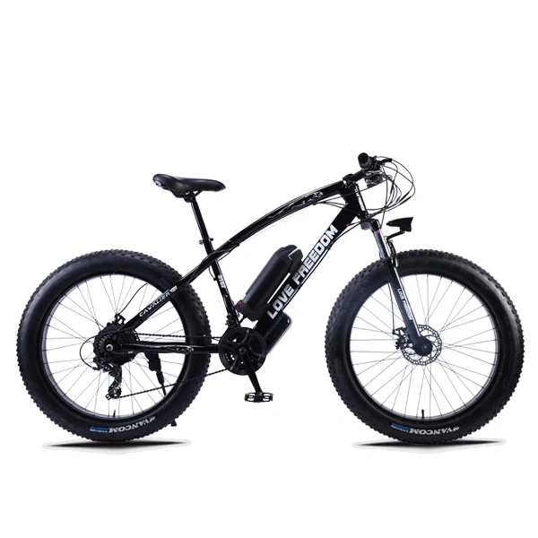 350W Black white Love Freedom 21 скоростной горный велосипед, электрический велосипед 36 В 350 Вт 10.4Ah 26X4,0, мощный Электрический толстый велосипед - Цвет: 350W Black white