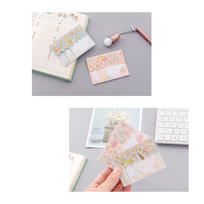 24packs/lot kawaii cartoon sticky note DIY mulifunction memo sticker removable adhesive paper sticker marker wholesale