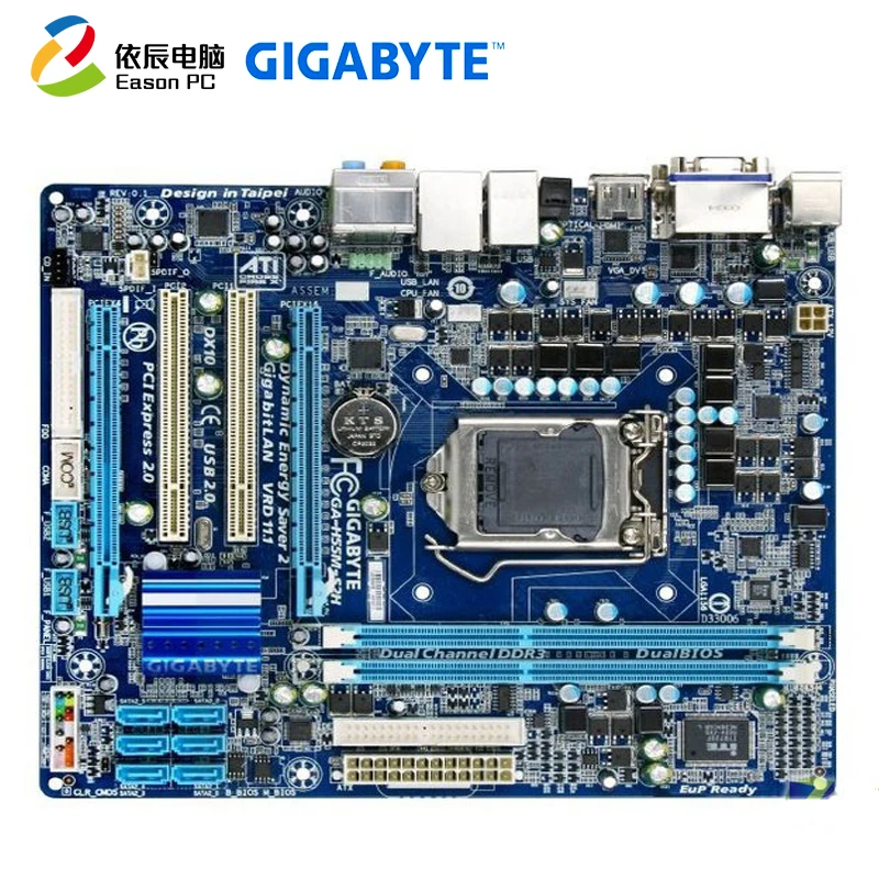 GIGABYTE GA-H55M-S2H LGA1156 DDR3 i3 i5 i7 микро-atx корпус
