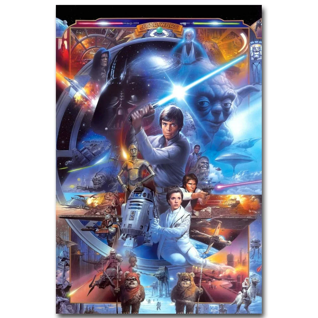 Звездные войны 7 The Force Awakens художественный шелковый тканевый плакат с принтом 13x20