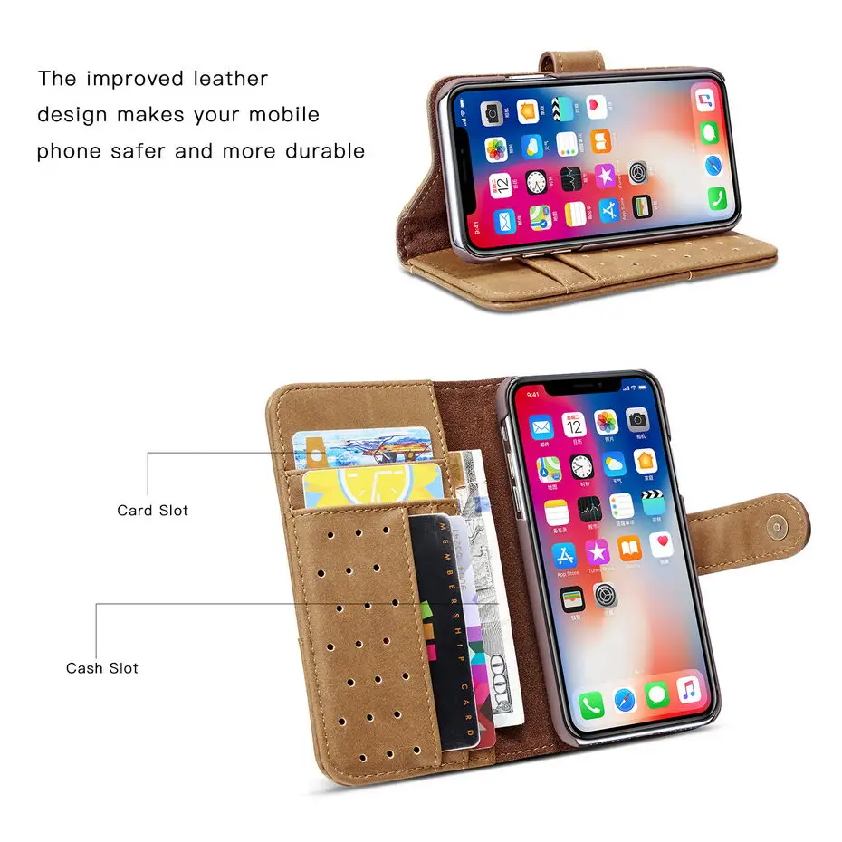 Чехол из натуральной кожи Desyner чехол для iPhone 5 5S SE 6 6S 7 8 X Plus модный дизайн Магнитный
