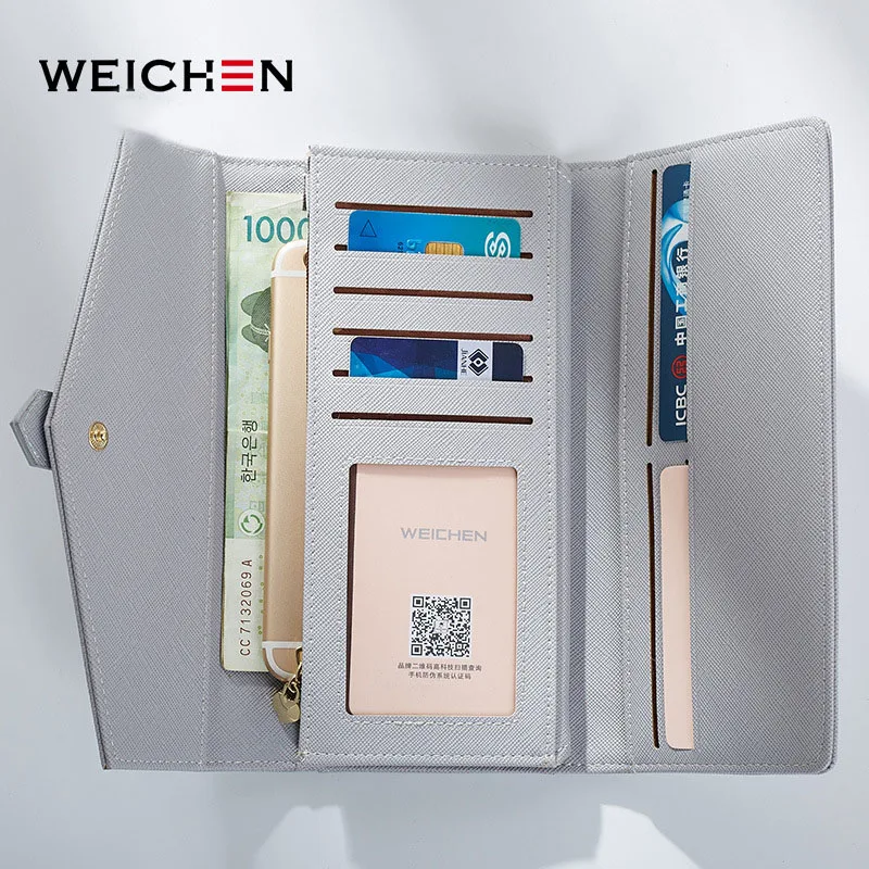 Бренд weichen, дизайн, геометрический конверт, Женский кошелек, черные длинные женские кошельки, кошелек для девушек, кошелек для карт, женский клатч
