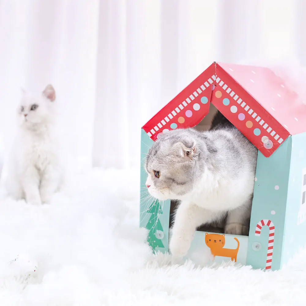 Hoopet кошка мультяшный дом игрушка с царапинами котенок интерактивная забота о