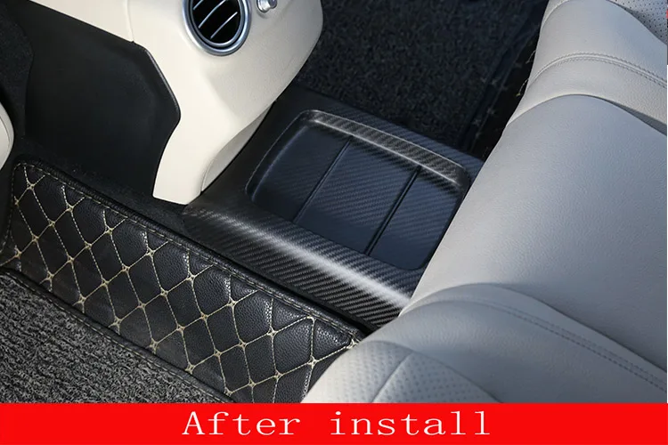 

Real Carbon Fiber For Mercedes Benz E Class W213 2016 2017 2018 Car Interior Molding Rear Row Above Ground Protection Cover Trim