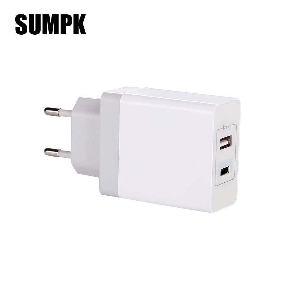 Сетевое зарядное устройство SUMPK USB Type C быстрое для телефона iphone 8 X Samsung Galaxy