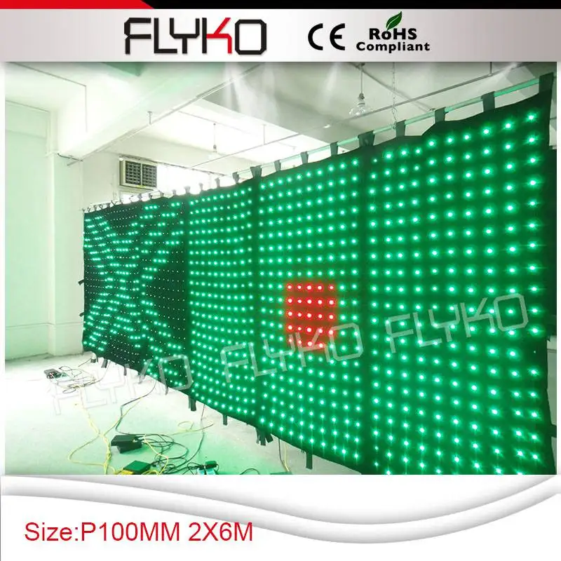P10 2x6 м 1200 шт led Свадебные украшения сценический фон шторы | Лампы и освещение