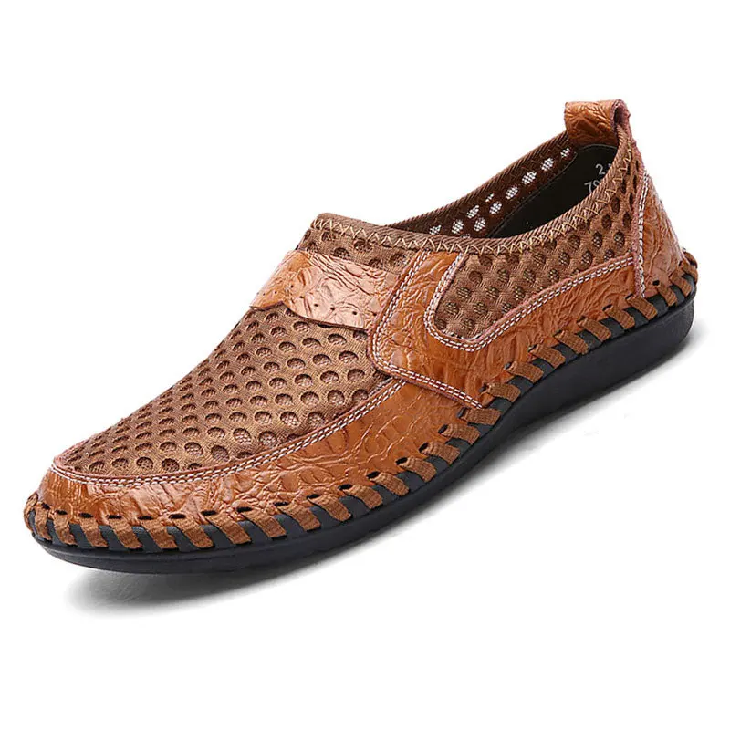 Для мужчин повседневная обувь 2018 летние сетчатые Лоферы Нескользящие кроссовки