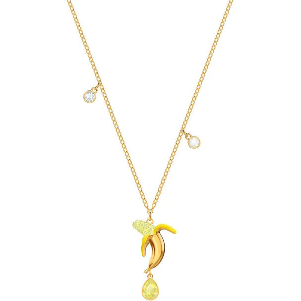 

2019 New High Quality Crystal Golden Banana Lovely Charming Clavicle Necklace Manufacturer Wholesale