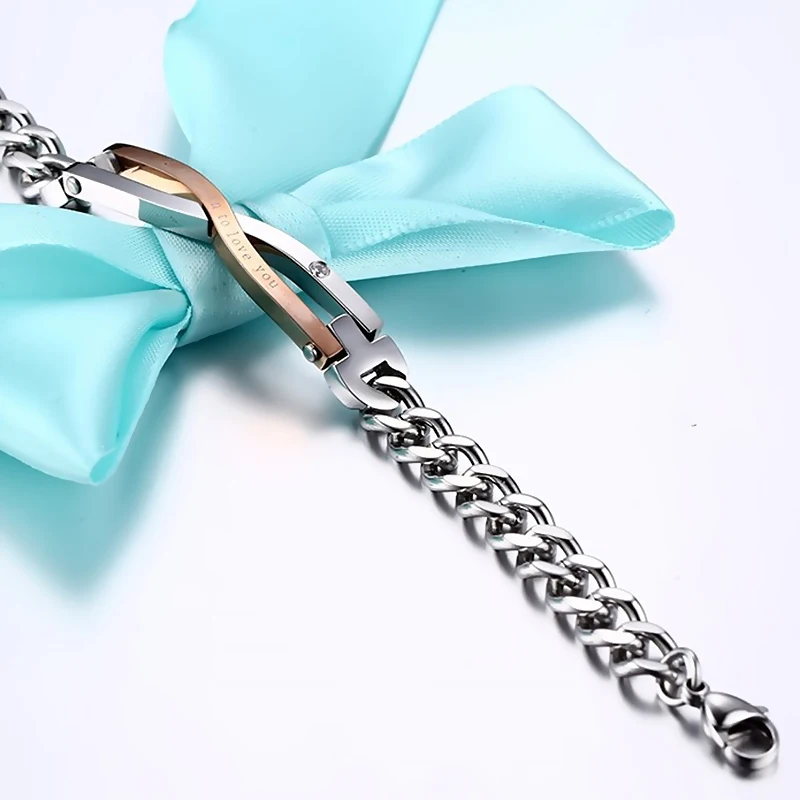 Браслет Infinity из нержавеющей стали для мужчин и женщин браслет возлюбленной