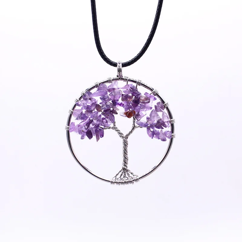 Новая Горячая Женская Радужная Древо жизни кварц кулон кристаллы многоцветный