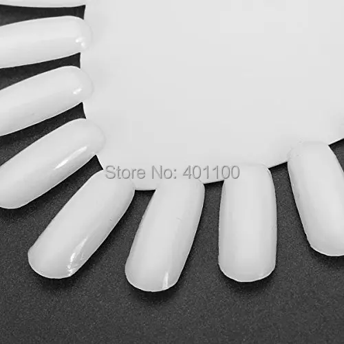 

1000 Pcs/ Set 21 Tips Natural Color Fake Nails Display Leaf-Shaped French False Nails Display Chart Polish Faux Ongles XF0218