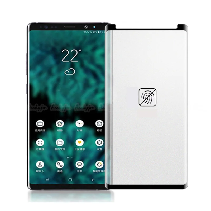 UVR 3D Чехол, матовое закаленное стекло для samsung Galaxy S10 S9 S8 Plus Note 8 9, без отпечатков пальцев, матовая защита экрана
