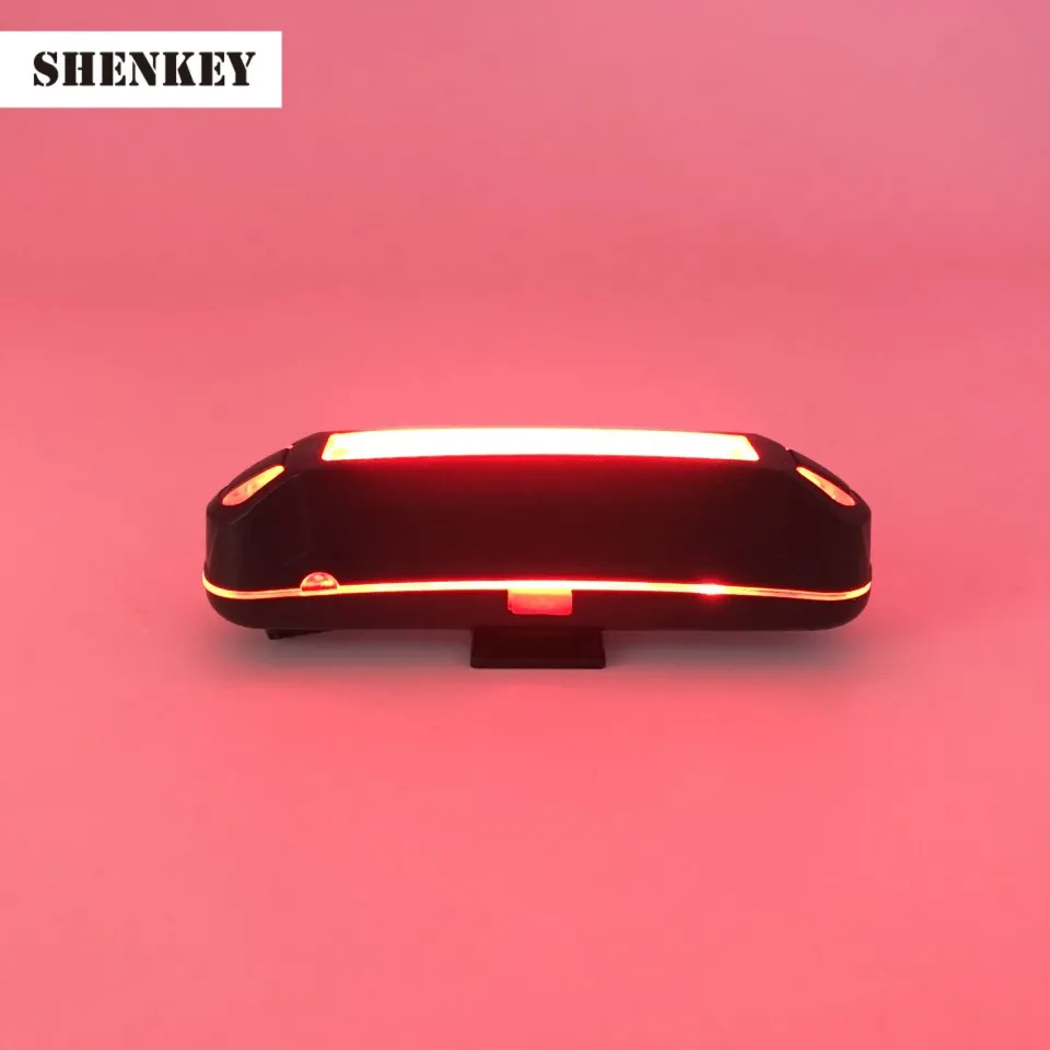 Задний светодиодный велосипедный фонарь зарядка через USB предупреждающий для